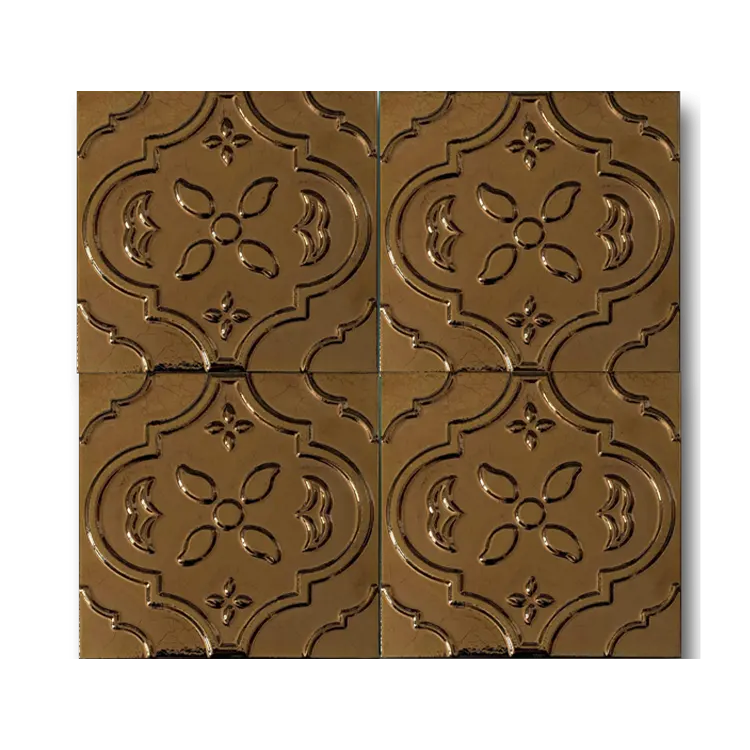 13×13 Gold Arabesk Seramik Karo