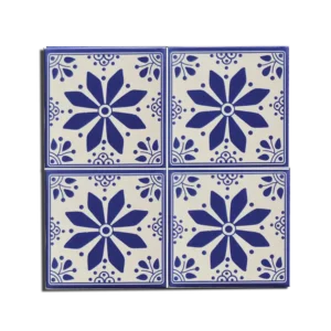 13×13 Mavi Çini Dekorlu Karo