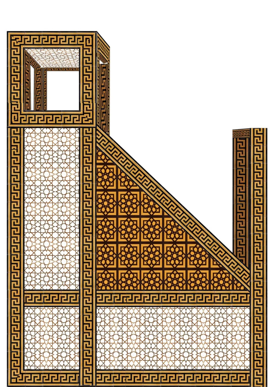 240X290 Cami Mimberi Kütahya Çini