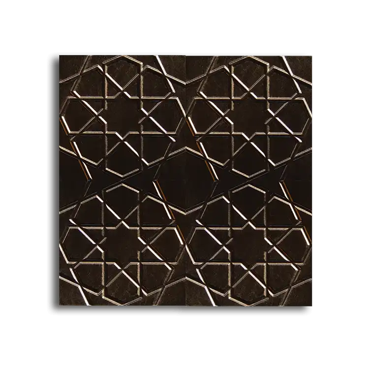 20×20 Gold Türkmen Yıldızı Seramik Karo