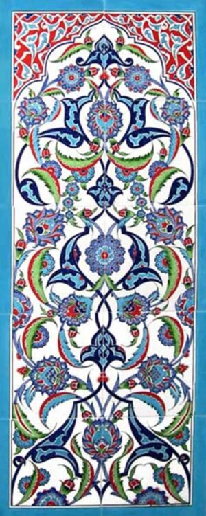40x100 Cm Rumi El Dekoru Çini Pano