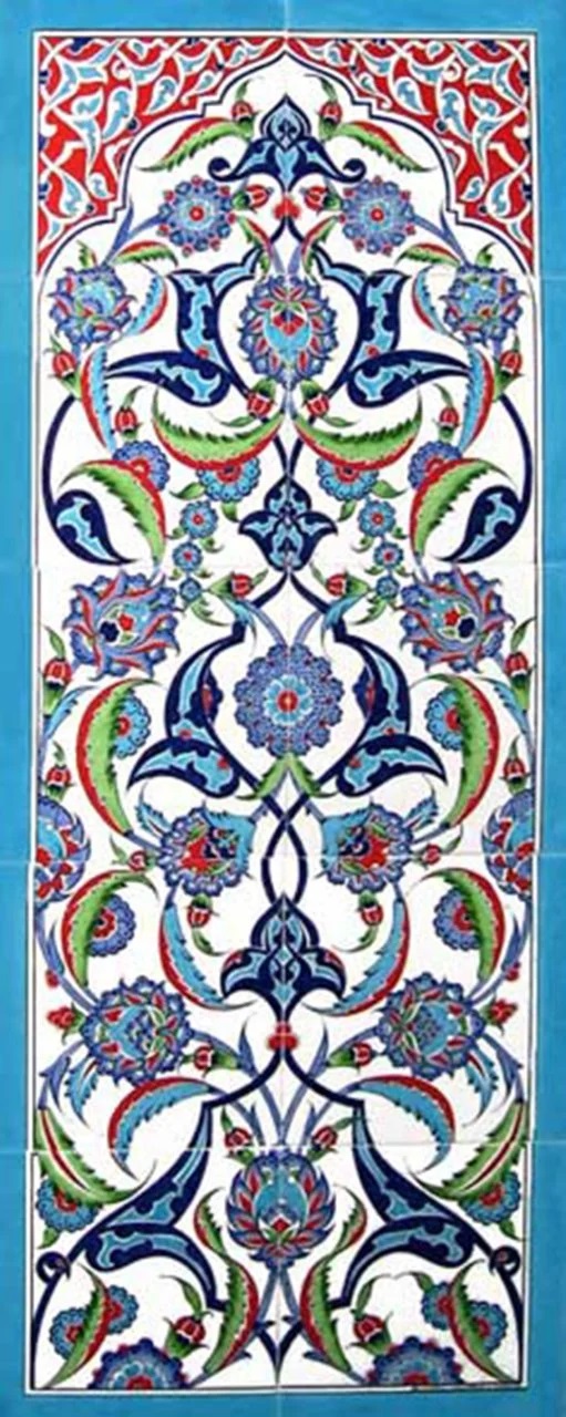 40x100 Cm Rumi El Dekoru Çini Pano