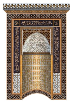 180X290 Çini Mescit Mihrap Cami Mihrapları Kütahya Çini