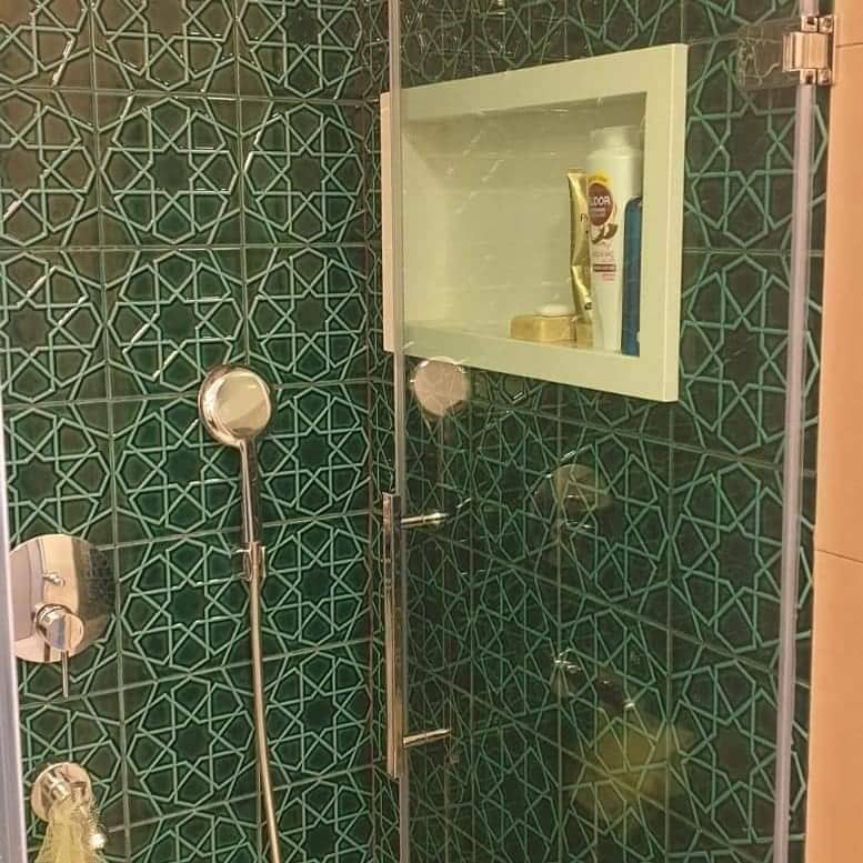 20×20 Zümrüt Yeşili Türkmen Yıldızı Seramik Karo - Görsel 2