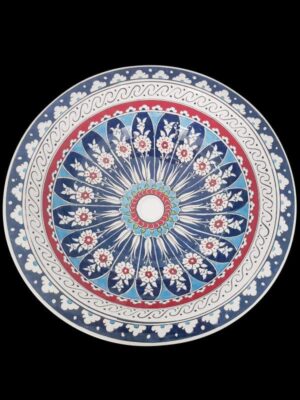 HÇ4 El Yapımı Çini Desenli Seramik Lavabo