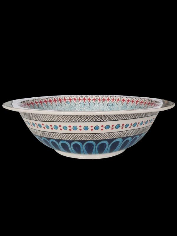 HÇ8 El Yapımı Çini Desenli Seramik Lavabo - Görsel 3