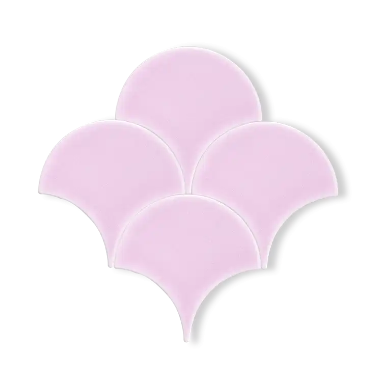 Açık Pembe Balık Pulu Çini Seramik