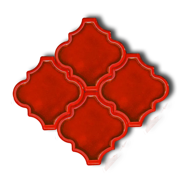 Kırmızı Rölyefli Ottoman Çini Seramik