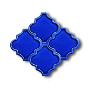 Kobalt Mavisi Rölyefli Ottoman Çini Seramik