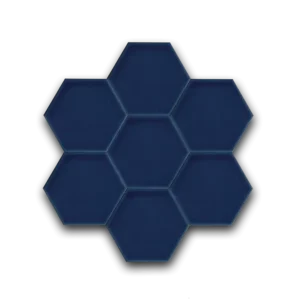 Petrol Mavisi Düz Altıgen Çini Seramik