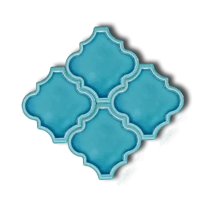 Turkuaz Rölyefli Ottoman Çini Seramik