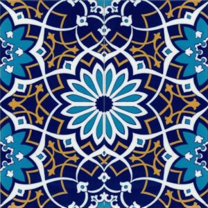 20x20 Cm Çiçek Desen Kütahya İznik Çini Karo