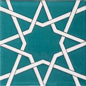 20x20 Cm  Yıldız Kütahya Çinisi Selçuklu Çini Karo