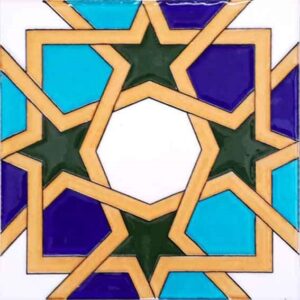 20x20 cm Geometrik Tunus desenli Kütahya çinisi