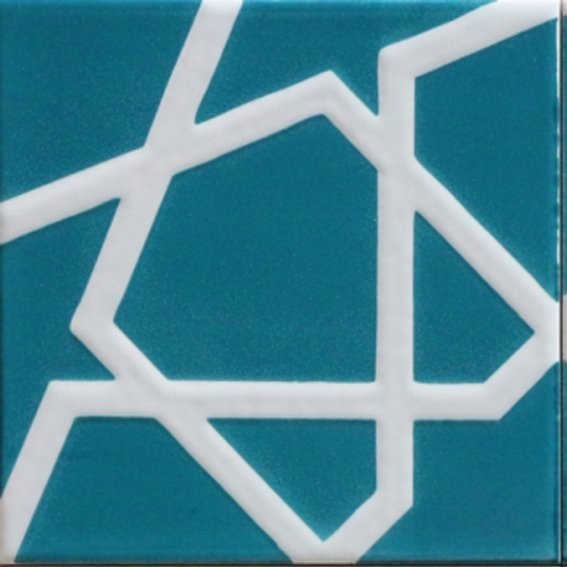 20x20 cm Mavi Beyaz Desenli Kütahya çinisi
