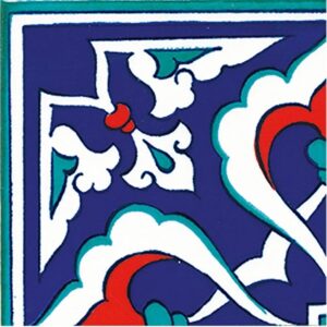 10x10 cm  Kütahya İznik Rumi Çini Bordür Köşe
