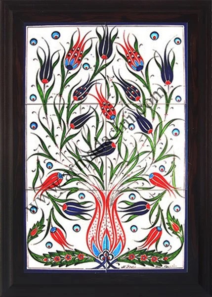 40x60 Cm Lalezar El Dekoru Çini Pano