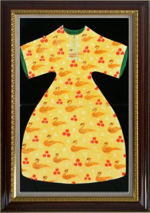 40x60 Cm  Sarı Boncuk Kaftan Çini Pano