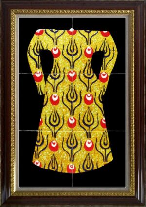 40x60 Cm  Kırmızı Dönence Kaftan Çini Pano