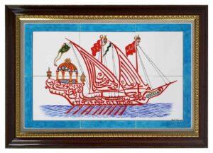 40x60 Cm  Fetih Kalyon Çini Pano