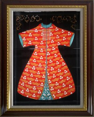 80x100 Cm  Kırmızı Cintemani Kaftan Çini Pano