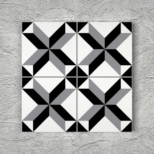 20x20 YK13 Çini Desenli Yer Karosu