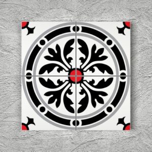 20x20 YK17  Çini Desenli Yer Karosu