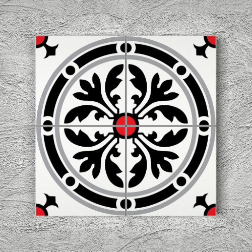 20x20 YK17 Çini Desenli Yer Karosu