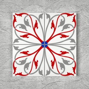 20x20 YK18 Çini Desenli Yer Karosu