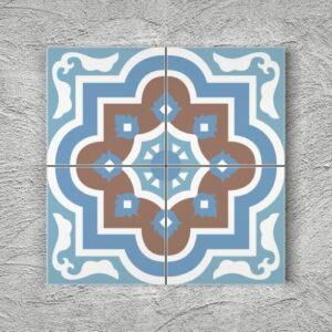 20x20  YK22 Çini Desenli Yer Karosu
