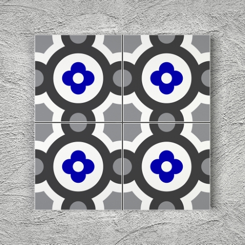 20x20 YK26 Çini Desenli Yer Karosu