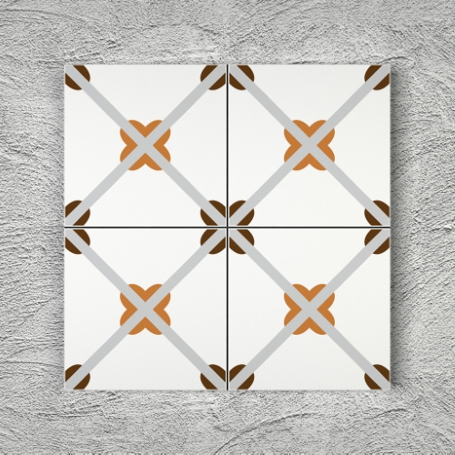 20x20 YK28 Çini Desenli Yer Karosu