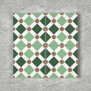 20x20 YK32 Çini Desenli Yer Karosu