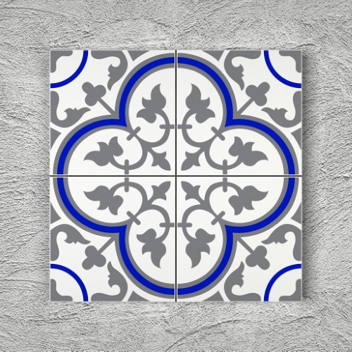 20x20 YK34 Çini Desenli Yer Karosu