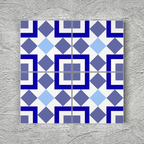 20x20 YK39 Çini Desenli Yer Karosu