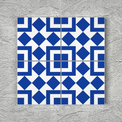 20x20 YK38 Çini Desenli Yer Karosu