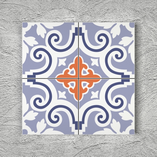 20x20 YK41 Çini Desenli Yer Karosu