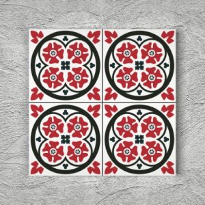 20x20 YK45 Çini Desenli Yer Karosu