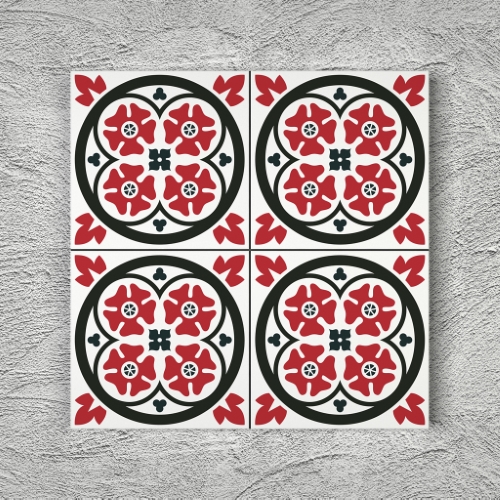 20x20 YK45 Çini Desenli Yer Karosu