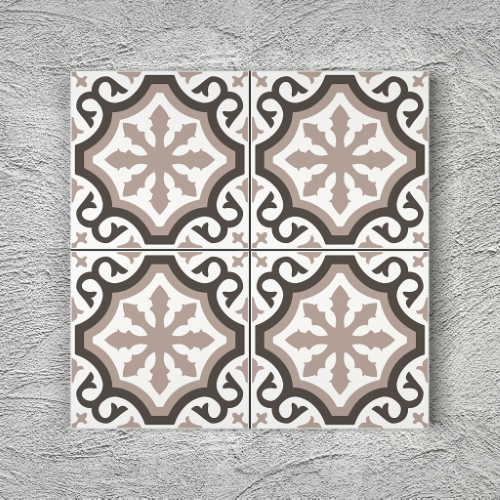 20x20 YK48 Çini Desenli Yer Karosu