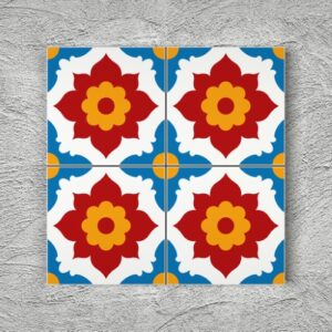 20x20 YK49 Çini Desenli Yer Karosu