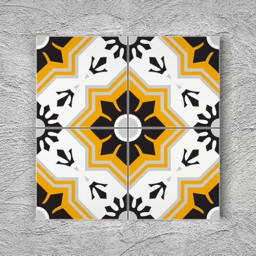 20x20 YK52 Çini Desenli Yer Karosu