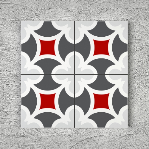 20x20 YK53 Çini Desenli Yer Karosu