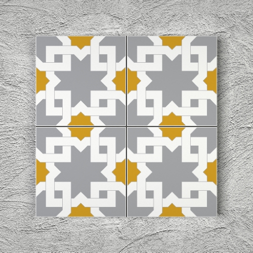 20x20 YK55 Çini Desenli Yer Karosu