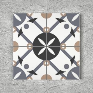 20x20 YK60 Çini Desenli Yer Karosu
