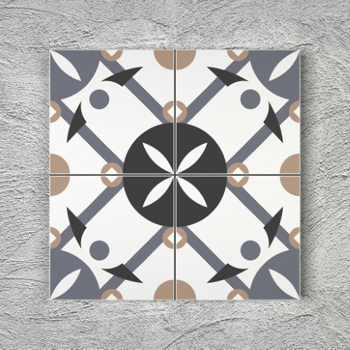 20x20 YK60 Çini Desenli Yer Karosu