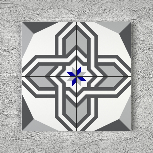 20x20 YK64 Çini Desenli Yer Karosu