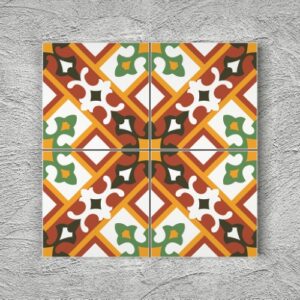 20x20 YK65 Çini Desenli Yer Karosu