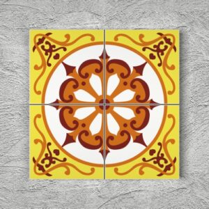 20x20 YK66 Çini Desenli Yer Karosu