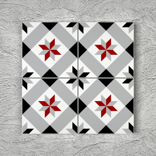 20x20 YK68 Çini Desenli Yer Karosu